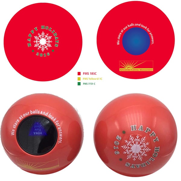 10 Cm Custom Magic 8 Ball In Red Pantone 185c