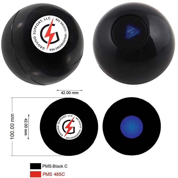 Custom Magic 8 Ball Virtual Proof and digital Mock Up