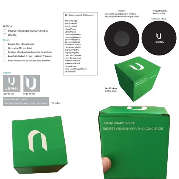 Custom Magic 8 Ball Box For Australia Bank