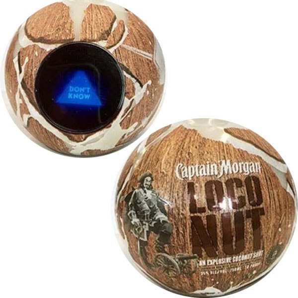 Custom Magic 8 Ball With Custom Graphic For Captain Morgan